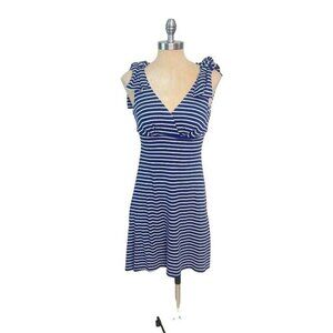 Trina Turk Blue & White Striped Beach Dress Built in bra Size 2